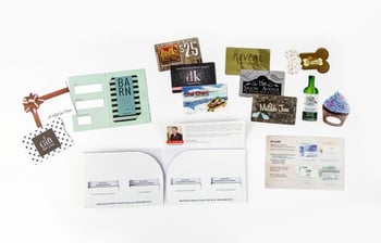 Example of gift card sample pack from Plastic Printers Example of gift card sample pack from Plastic Printers